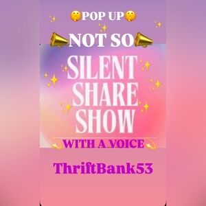 📣Come ENJOY the sound of a🤫 NOT SO SILENT SHARE SHOW‼️ Great🤑 Deals & NWT‼️‼️